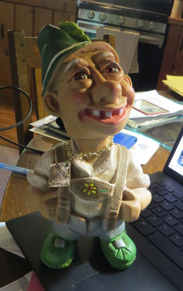 Vintage W. Germany Heico nodder bobblehead  Alpine figure troll  8"
