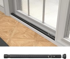 Sliding Door Security Bar 18"-51", Adjustable Lock 1 Pack, Black