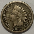 1863 Indian Head Cent Exact Coin Imaged #IND98