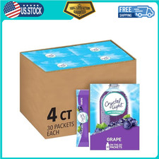 Crystal Light Grape Naturally Flavored Powdered Drink Mix with Caffeine, 120 ct