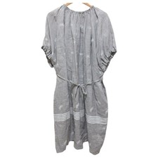 mina perhonen choucho embroidered blouse dress os3706 size 38 gray Women USED