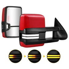 Gloss Red Tow Mirrors For 2003-2006 Chevy Silverado GMC Sierra 1500 2500HD 3500