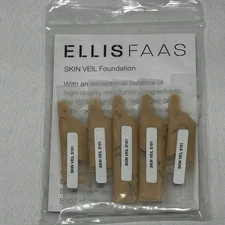 Ellis Faas Skin Veil Foundation Sample S102 Fair - Lot Of (5)Travel - 18412