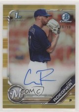 2019 Bowman Chrome Prospects Gold Refractor 6/50 Cam Roegner #CPA-CR Auto pr9