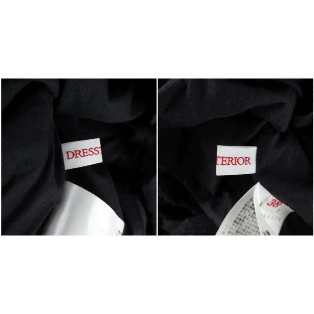 VETEMENTS Abito smanicato Plain People lungo pizzo 38 nero 085 54074 EE spalla usat