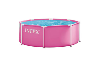 Intex 8FT X 30IN PINK Metal Frame Above Ground Swimming Pool (Pump not Included)
