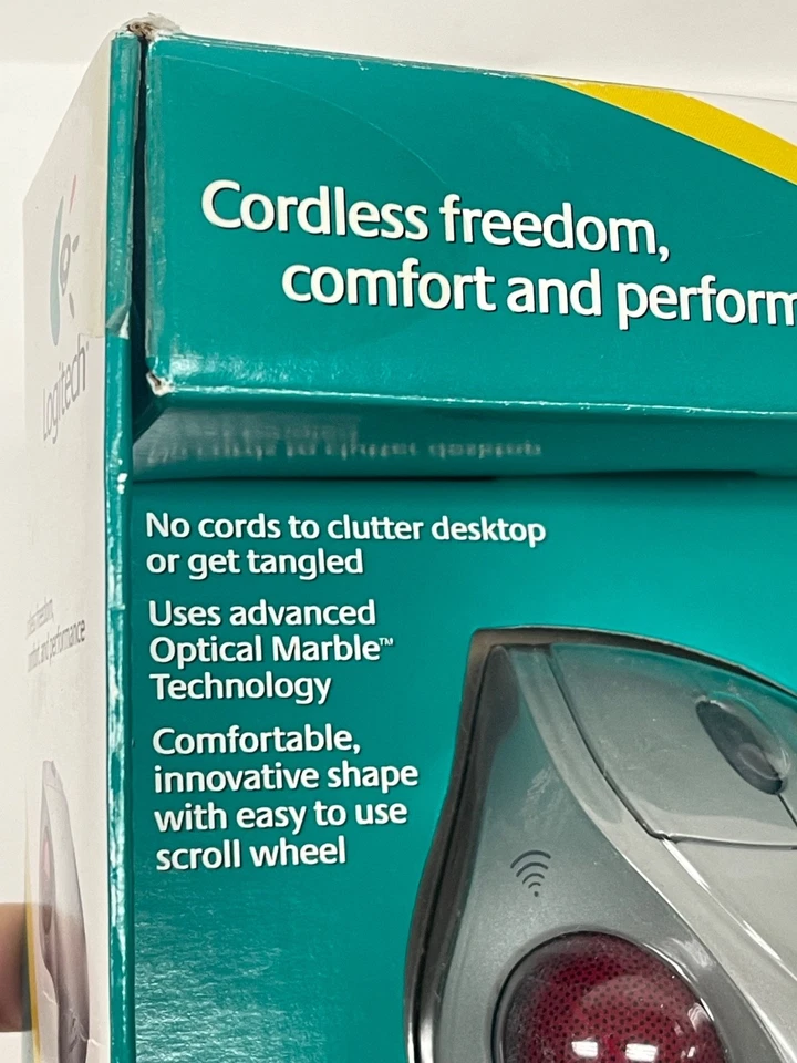 Logitech Cordless TrackMan Wheel Trackball Optical Mouse WIN 2000 PC/Mac - Image 3 of 4