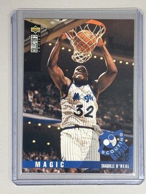 1995-96 Collector's Choice Shaquille O'Neal #339 Magic Scouting Report Card
