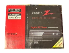 Zenith DTT901 Digital TV Tuner Converter Box w/ Wireless Remote New Open Box