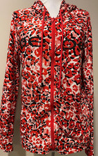 BEBE SPORT Womens Animal Print Hooded Sweatshirt Jacket - Sz Medium