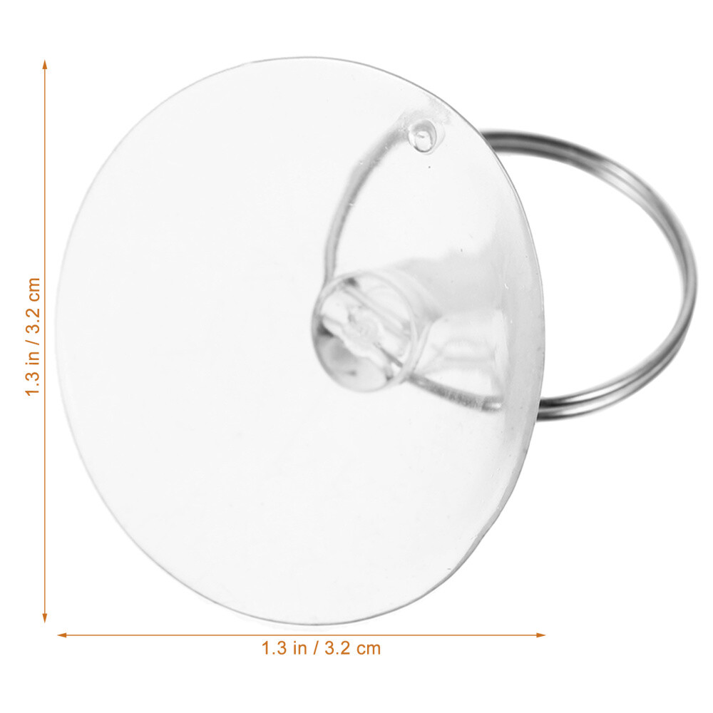 80 Pcs Plastic Transparent Suction Cup Bathroom Shower Hook Window