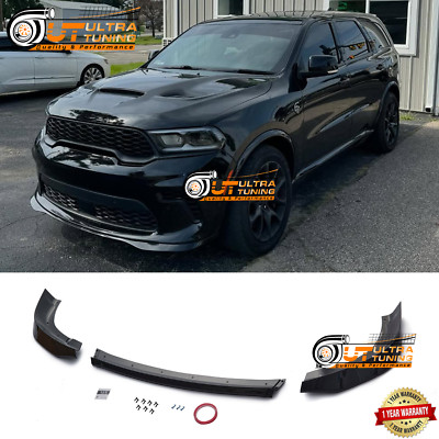 For 2021-2026 Dodge Durango SRT Hellcat Front Bumper Lip Splitter Kit 3PCS