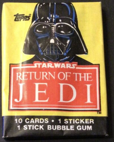 1 x Topps Star Wars Return Of The Jedi Sealed Wax Pack Cards - Darth Vader -1983 - Picture 1 of 1