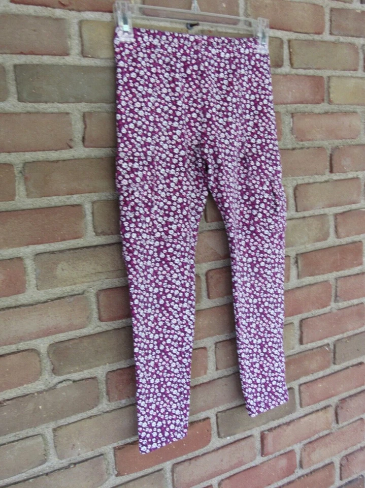 Pantalones Tea Collection Niñas Talla 10 Floral Púrpura Bolsillos Carga Flores 7F12221 Foto 4 de 4