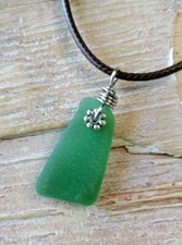 Sea Glass Necklace Hawaii Surf Beach Bohemian Bright Gift for Her Him Boy Girl
