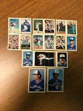 TOPPS MLB BASEBALL 1987 SET OF 10 TORONTO BLUE JAYS PLAYER STICKERS HARDBACKS