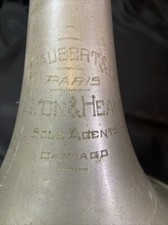 ANTIQUE F. Jaubert Cie PARIS Lyon Healy Sole Agents Chicago Trombone