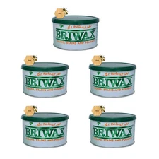 Briwax Clear Furniture Wax Polish Cleans, Stains & Polishes, 16 Oz. (Pack of 5)