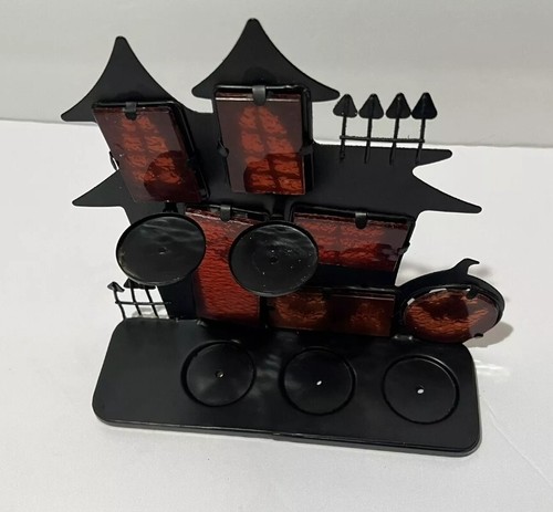 Gold Canyon Halloween Tea Lights Haunted House Home Candle Holder Decoration - Picture 5 of 8