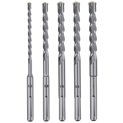 SDS Max Masonry Drill Bit Set (Carbide Tipped - 5 Piece Set) 13'' Length in the f