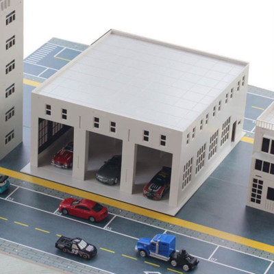 Outland Models Miniatures 3-Stall Large Garage for Trucks / Cars 1:64 K0 USA