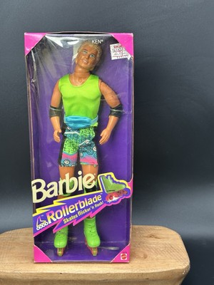1991 Rollerblade Ken Vintage Barbie 12'' Fashion Doll NIB Mint In Box Mattel 90s