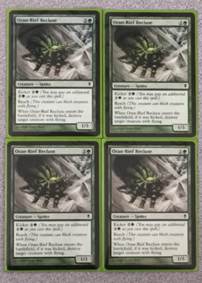 MTG - ORAN RIEF RECLUSE  4X PLAYSET - ZENDIKAR - COMMON - CREATURE - NM
