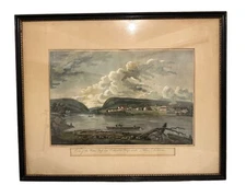 Strickland Engraving of Thomas Birch c.1826 “View of Water Gap…Delaware River”