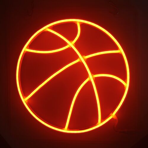 Insegna al neon pallacanestro per decorazione stanza decorazione parete uomo decorazione grotta - Foto 1 di 6