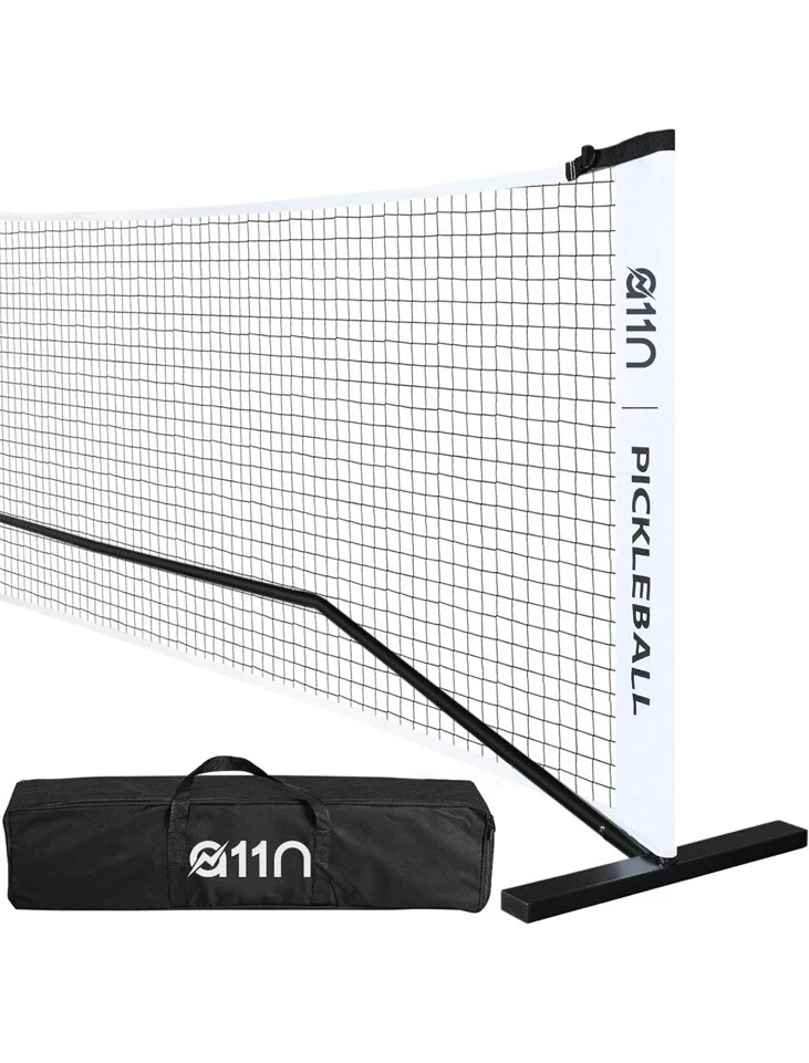 Pickleball Portable Net System A11N 22ft Regulation Size, White/Black Pickleball Portable Net System A11N 22ft Regulation Size, White/Black