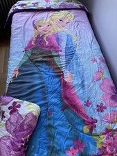 Disney Frozen Elsa Ana Microfiber Twin Comforter Pre Owned Reversible