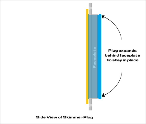 SimPoolTech IGSD-H Winterizing Skimmer Plug In-Ground Pool 7 9/16"W x 5 5/8"H - Picture 3 of 6