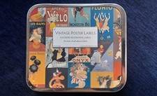 Vintage Poster Lables. Printed In Italy. 24 Sheets Of Self- Adhesive Lables.