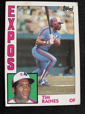 1984 TOPPS BASEBALL CARD #370 TIM RAINES MONTREAL EXPOS HOF VGEX FREE SHIPPING!