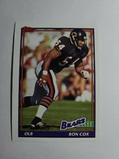RON COX 1991 TOPPS FOOTBALL CARD # 170 D7503