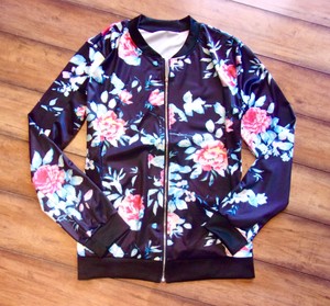 floral zip up jacket