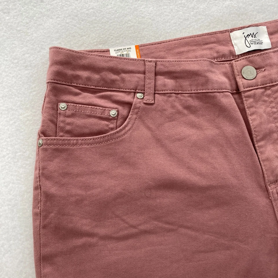 JMS Just My Size Classic Twill Pants Women's Plus 18W Pink Straight Leg Casual - Image 3 of 4