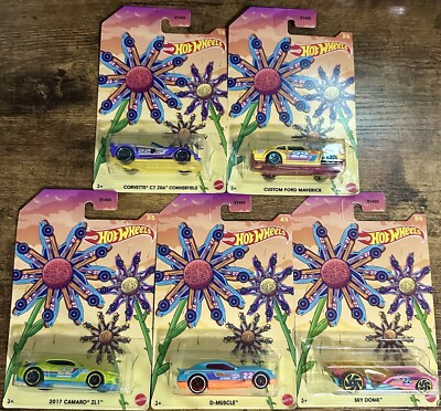Hot Wheels 2022 Spring Easter Complete Diecast Car Assortment Set of 5