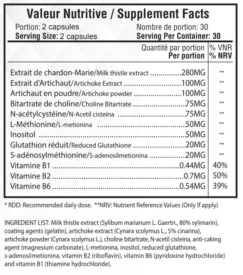 SanaLiver SanalysLab – Complément Alimentaire Foie – 60 Gélules (420mg) – Chardon-Marie, Choline, Détox