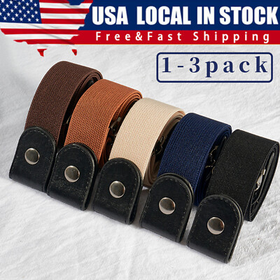 #ad Men Women Buckle free Elastic Invisible Waist Belt for Jeans No Bulge Hassle $7.21