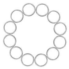 1.2" Metal 0 Rings, Welded Ring Buckles for Purse, Belts, Dog Collars, 12Pcs