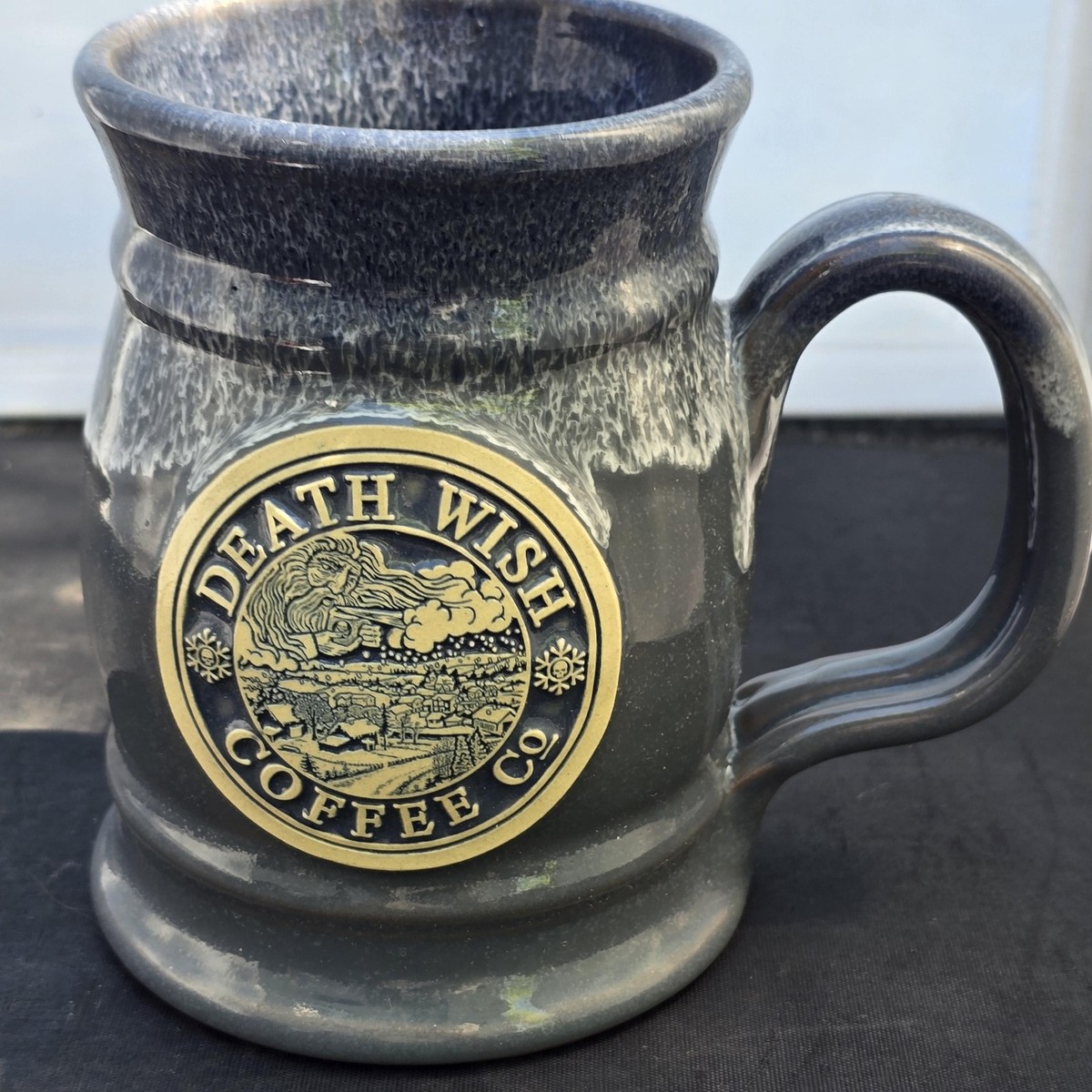 Death Wish Coffee Co Old Man Winter Stoneware Mug Deneen Pottery Limited  2017