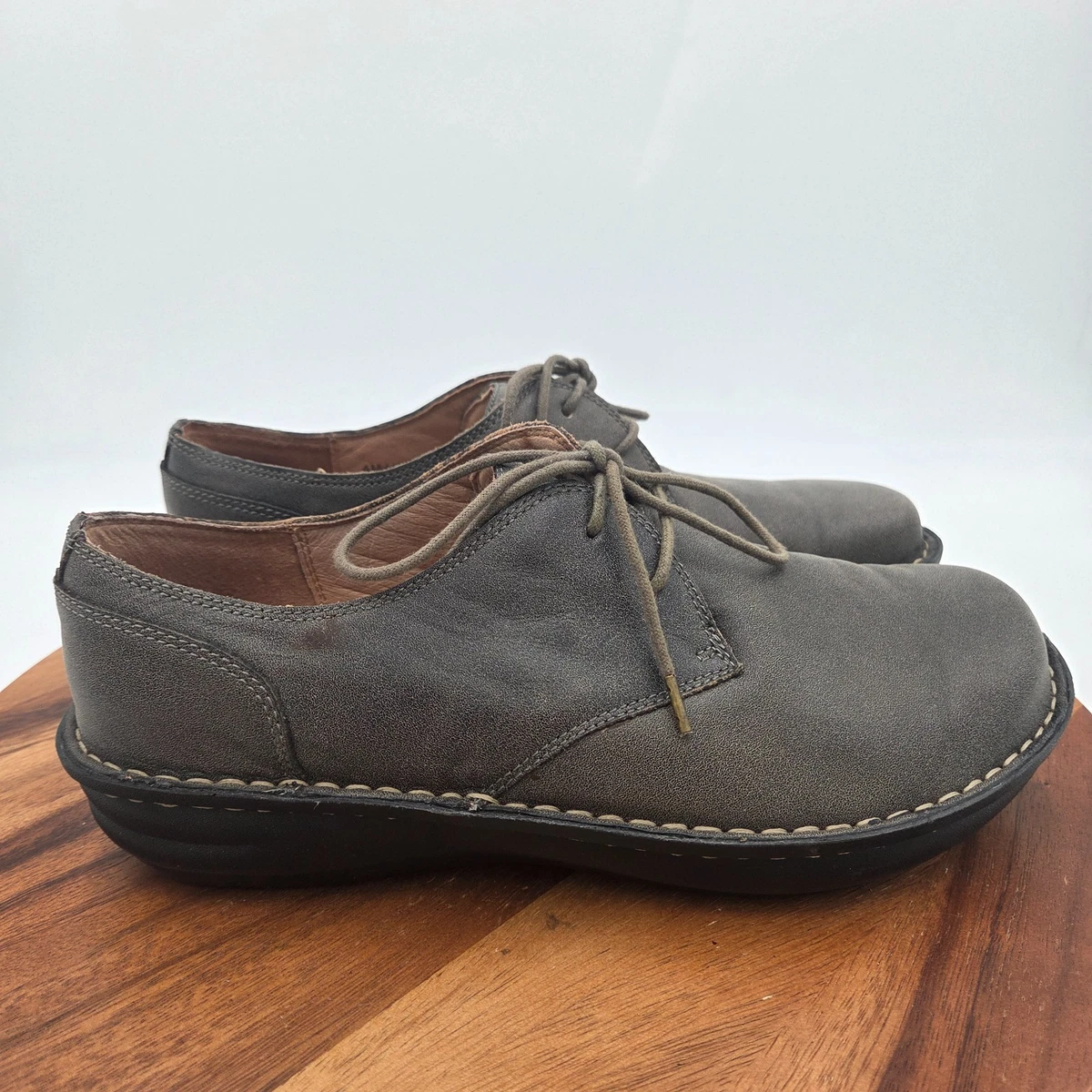 ALEGRIA ADEN BROWN LEATHER MID TOP OXFORDS SHOES MEN\'S 42 / 9 AM-ADE-209 Alegria Brown Solid Casual Shoes for Men for sale | eBay main image 4