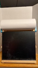Kids Tabletop Art Easel Chalkboard Dry Erase Board Paper Roll Wooden AS IS
