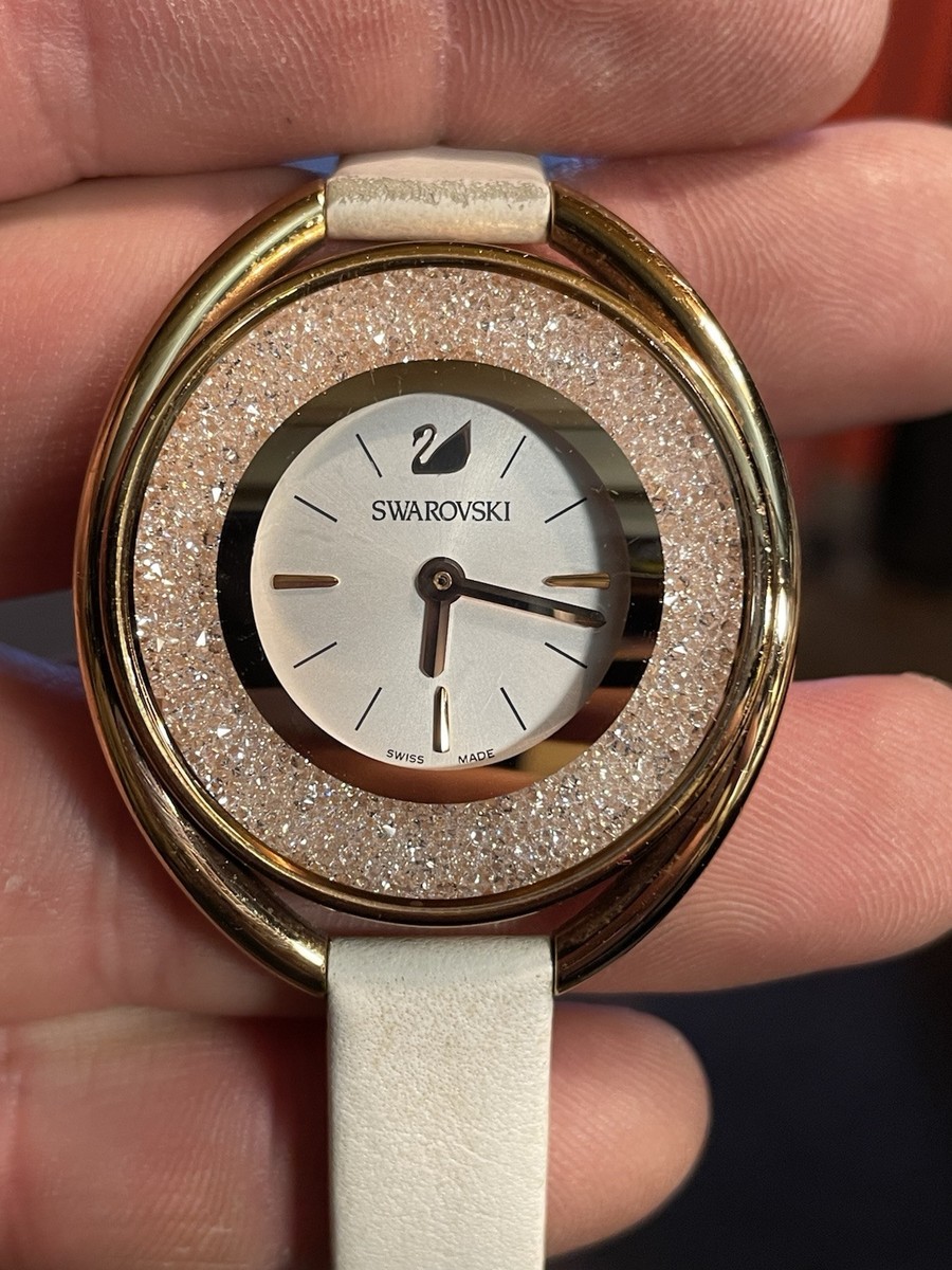 SWAROVSKIスワロフスキー腕時計CRYSTALLINE OVAL ゴールド 5296319 Swarovski Crystalline Oval Watch, Leather strap, Beige