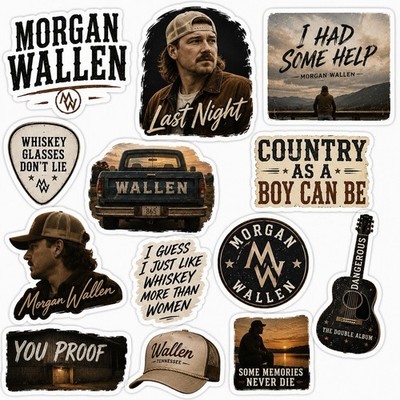 Morgan Wallen Sticker Pack/Country/Country Music/You Proof/Last Night