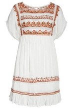 Free People Sunrise Wandered White Embroidered Kimono Sleeves 81 