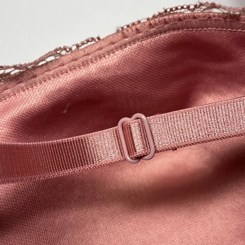 Jessica Simpson BH Damen 36C Rosa Bügel Push Up Spitze Schleifen Racerback Logo - Bild 19 von 19