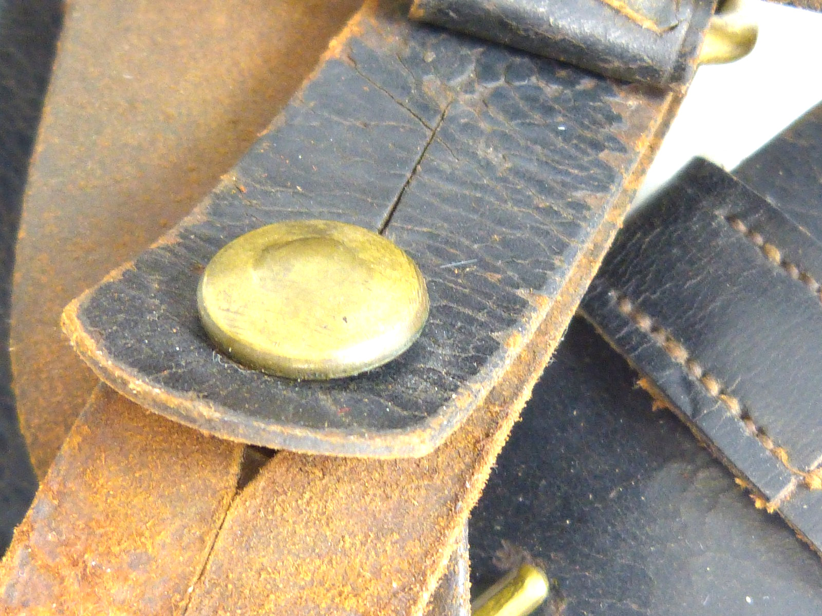 Beautiful Antique Model 1851 Eagle Belt Plate W Leather Belt / Hangers M1851