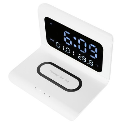 Clock Phone Wireless Charger Digital Alarm Clock Multfunction Electronic Des SET